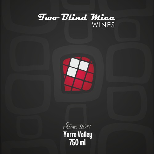 Create the next product label for Two Blind Mice Wines