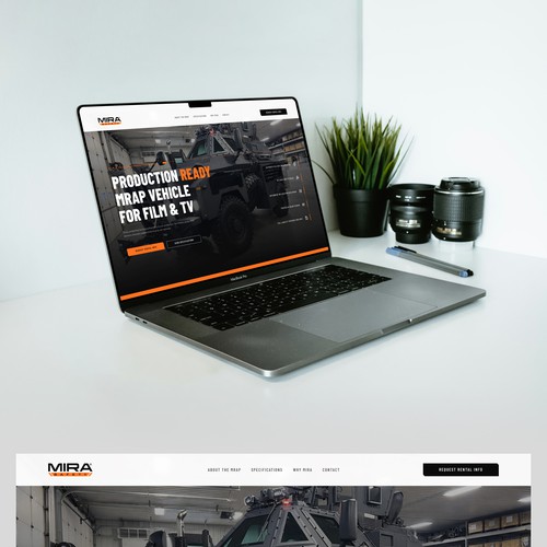 Landing page for armored vehicle rental 