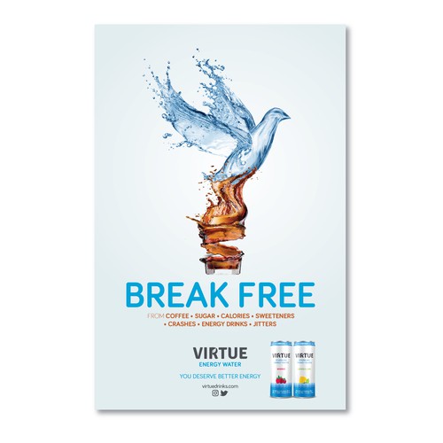 Subway billboard campaign - Virtue Energy Water