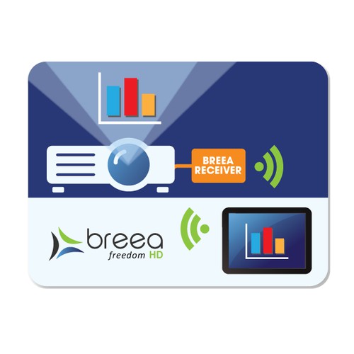 Create illustration for wireless tablet and receiver