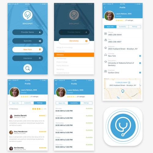 Doctor Finder App Design Concept