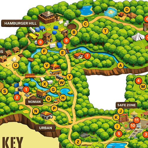 Map design for Paintball & Airsoft park