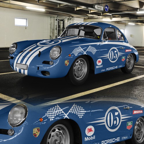 Design for car Porsche 1964