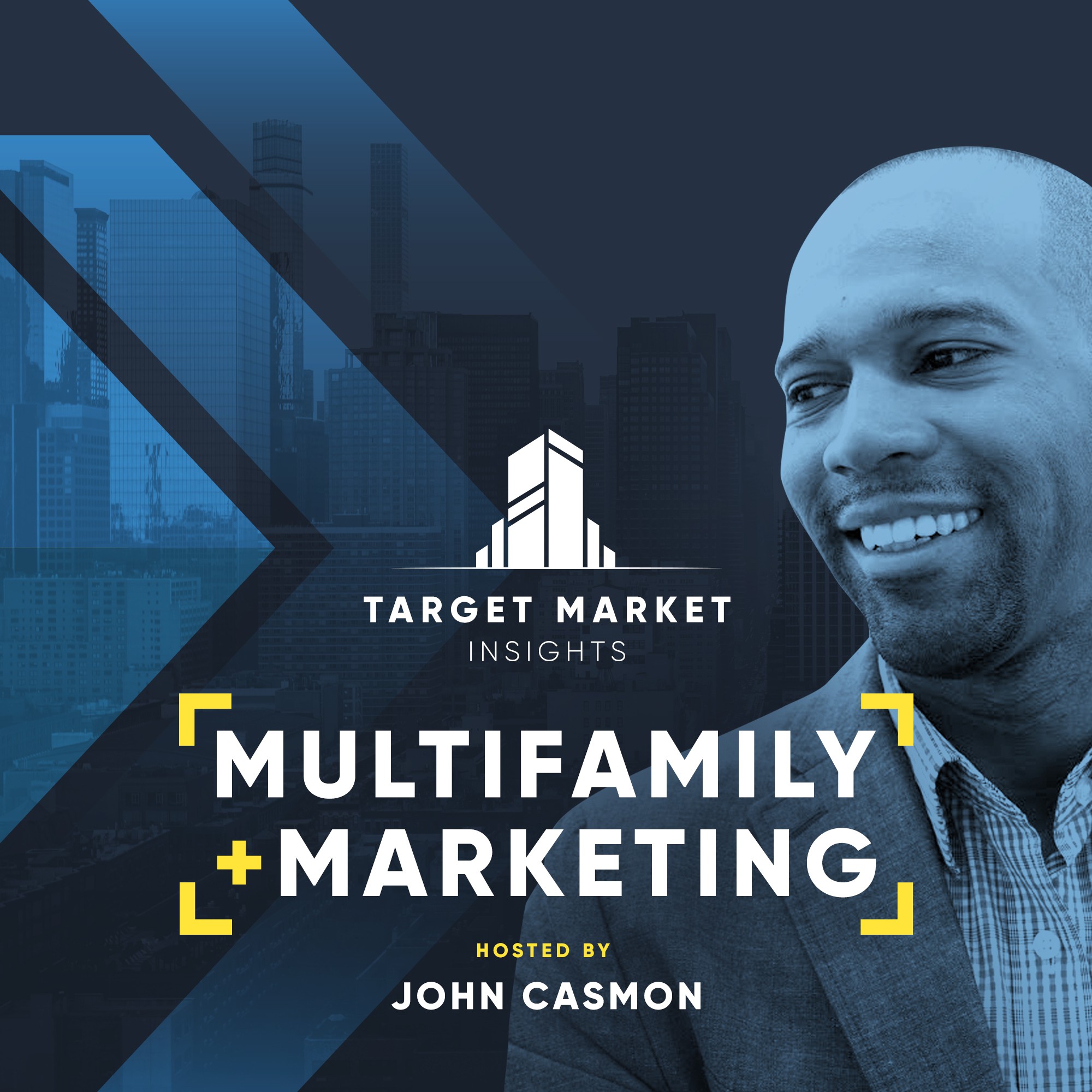 Design cover art for a multifamily + marketing podcast