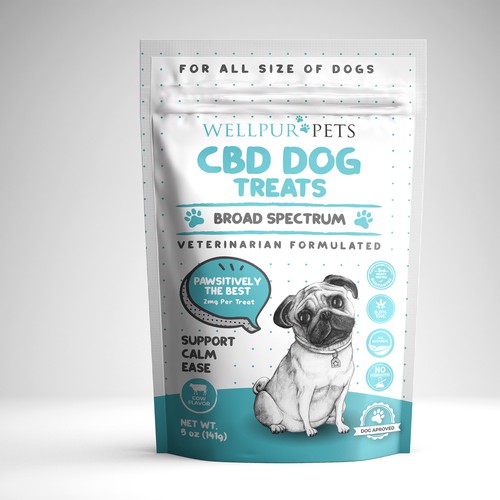 CBD dog treats Packaging design