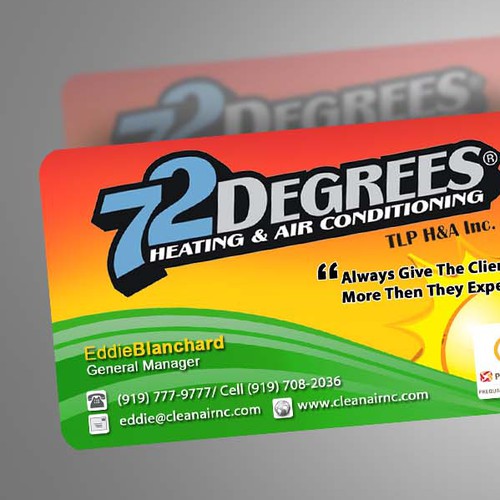 72 Degrees Promotion Card