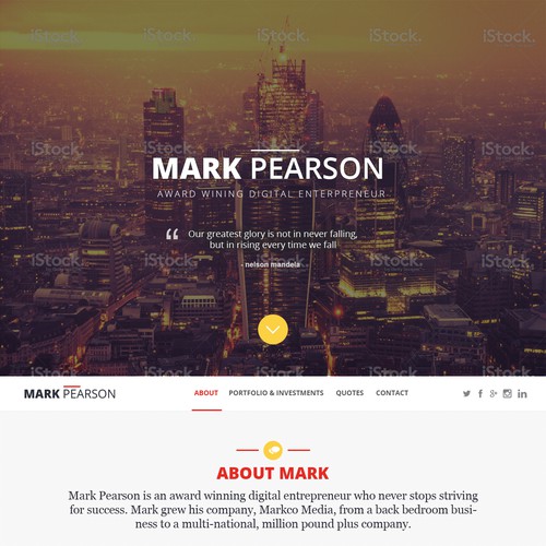 Personal Website Design for MarkPearson.com