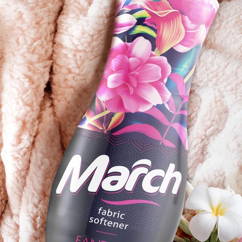 March fabric softener packaging design
