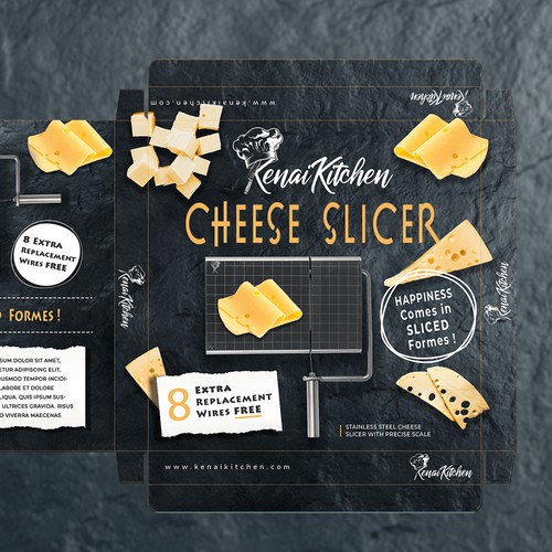 Cheese slicer packaging  