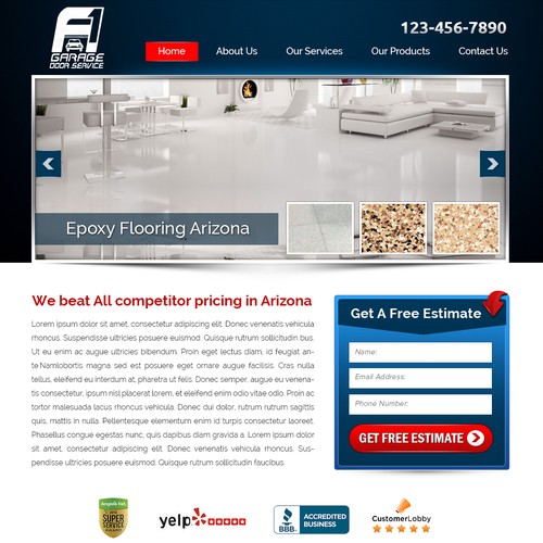 Landing Page for A Top Home & Garden Company - Guaranteed Prize.