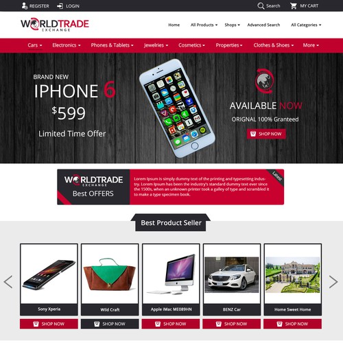 Design A World Class Ecommerce Marketplace Website. OPEN TO ALL DESIGNERS!!!