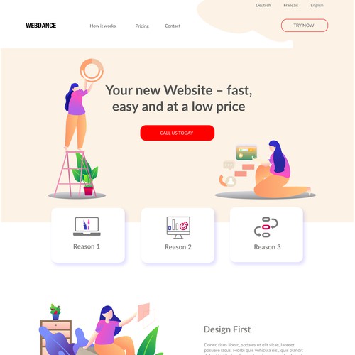 Web page design