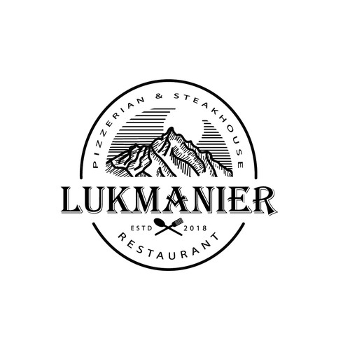 Logo Concept Lukmanier Restaurant pzzeria & steakhouse.