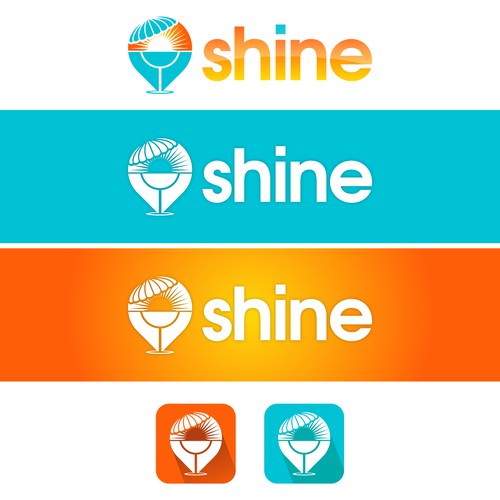 Create a logo for the mobile app 'Shine'