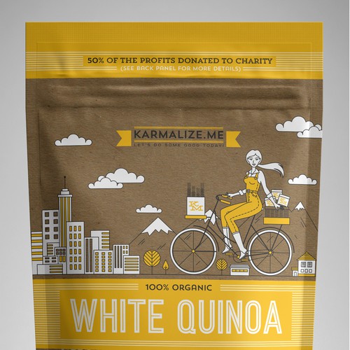 KARMALIZE.ME - Standup Pouch Design for a New Brand of 100% organic products