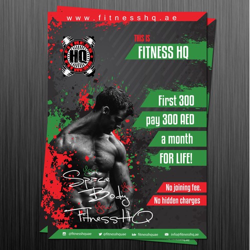 flyer and Brochure design for Health and Fitness Club