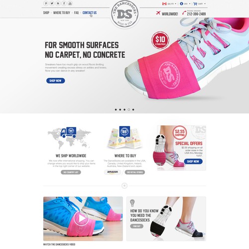 website design for THE DANCESOCKS! 