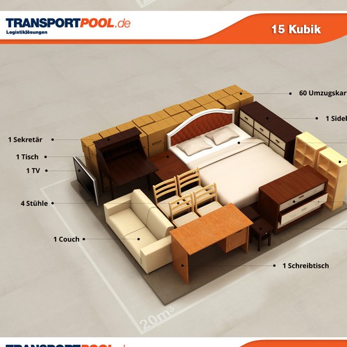 Creative design of pictures for storage customers (cubic information)