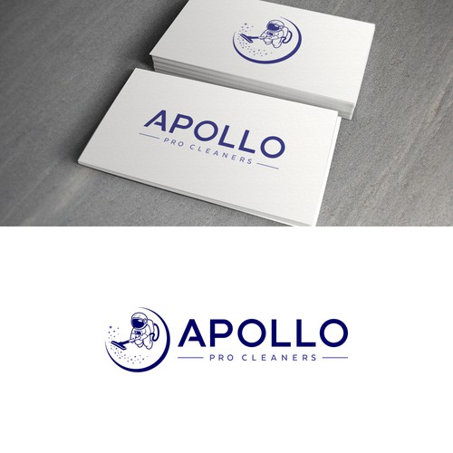 Logo design for a cleaning company for both residential and commercial spaces with an astronout as an icon/mascot logo.