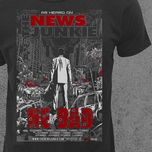 Post-Apocalyptic Movie Poster-Style T-Shirt For The News Junkie