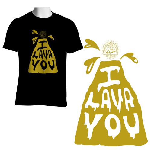 T-shirt with the melting word "I Lava You"