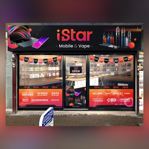 branding and advertising banner for the storefront