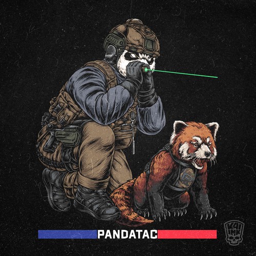 K9 panda operator illustration