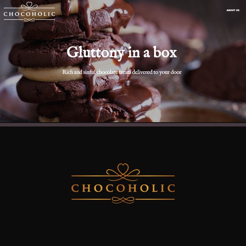 Design a luxurious chique logo for a Chocoholic monthly subscription box