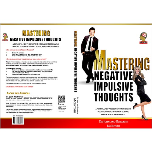 Create a book cover for a self Help book called "Mastering Negative Impulsive Thoughts"