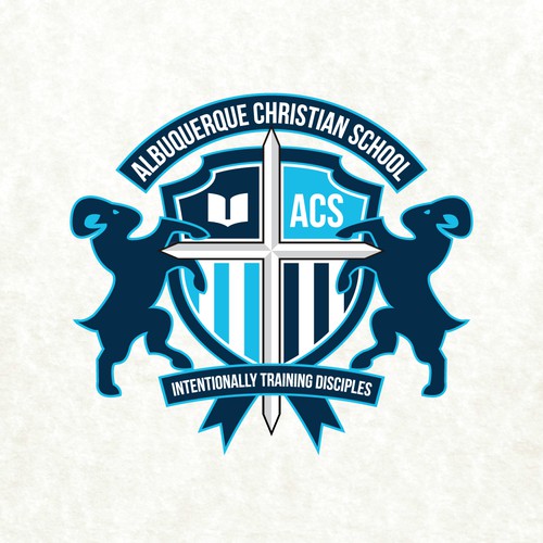 A modern christian school crest logo