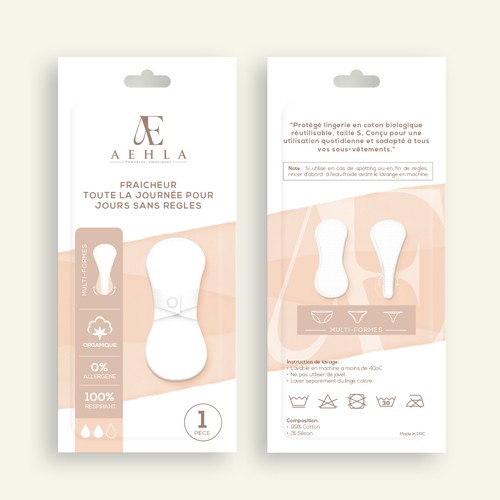 Pouch sachet design for Aehla Washable pad