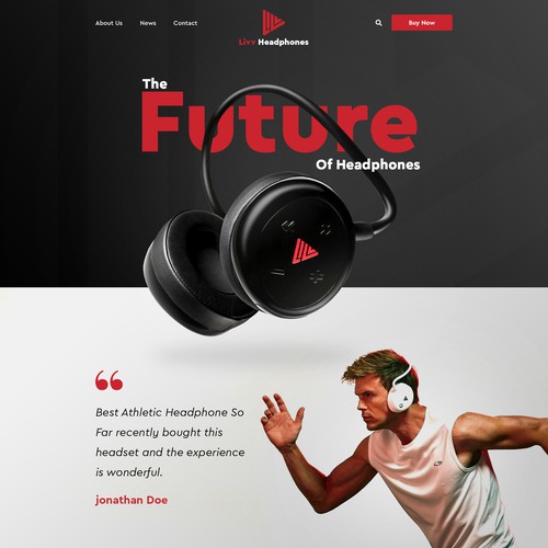 Athletic Head Phone Web Page