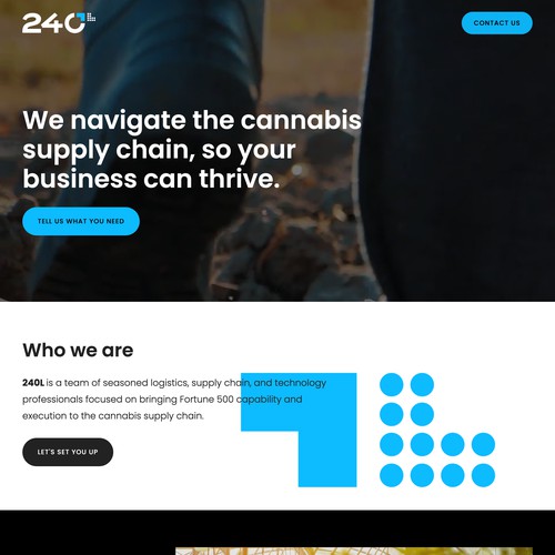 240 Logistics Landing Page