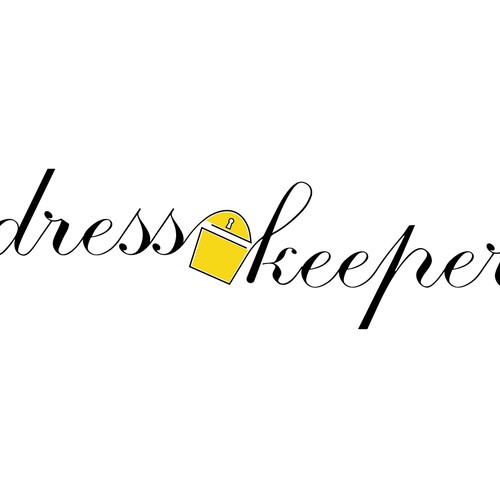 Beautiful logo for handmade dress shop Dress Keeper!