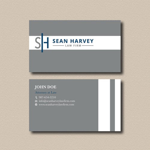 Simple & elegant business card for Sean Harvey