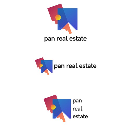 Modern art inspired logo for a real estate company