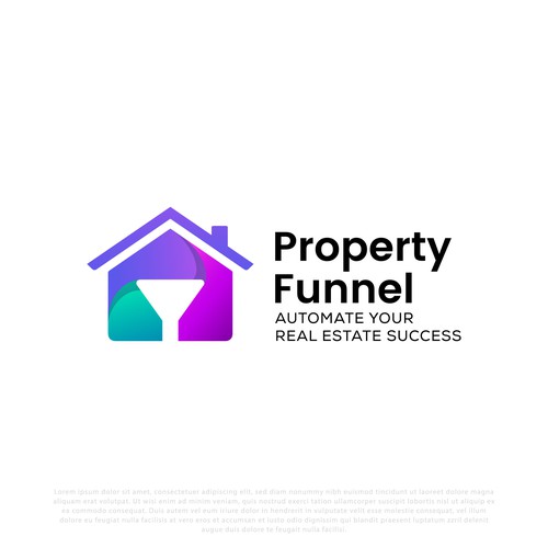 Property Funnel - Futuristic Logo for a Modern PropTech Startup