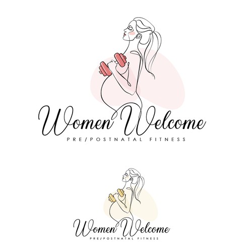 Feminine logo for Women Welcome Pre/Postnatal Fitness studio