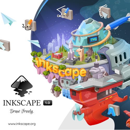 Inkscape 1.0 about screen design