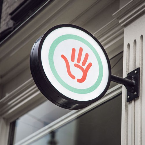 Handprint icon for marketing company