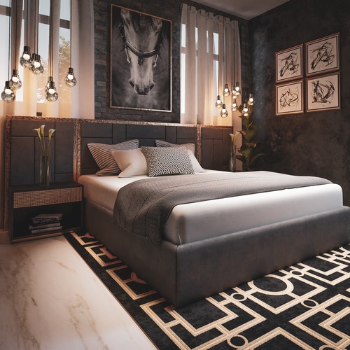 3d rendering for a modern bedroom
