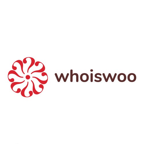 "whoiswoo" Question mark + Flower Inspired Logo Design