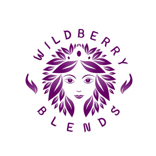 Logo concept for a goddess to serve ambrosia for Wildberry Blends