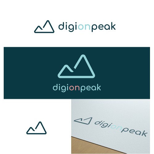 Digi On Peak Logo Concept