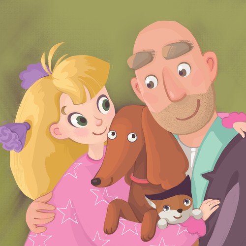 Children's book illustration for "Dad is Mad" book. 