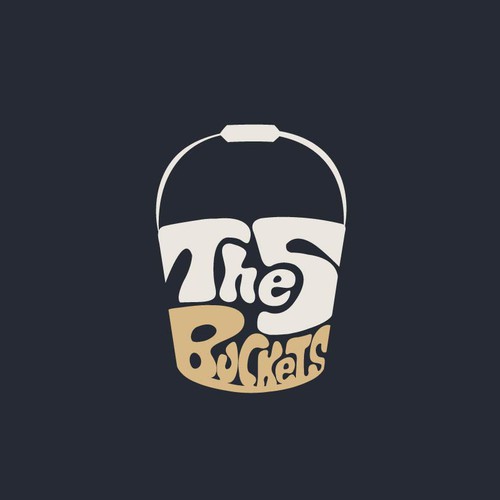 Psychedelic wordmark logo for book