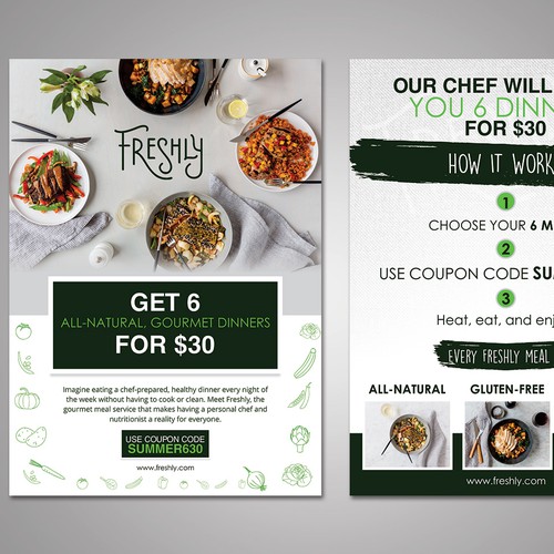 Flyer for a Dinner Voucher