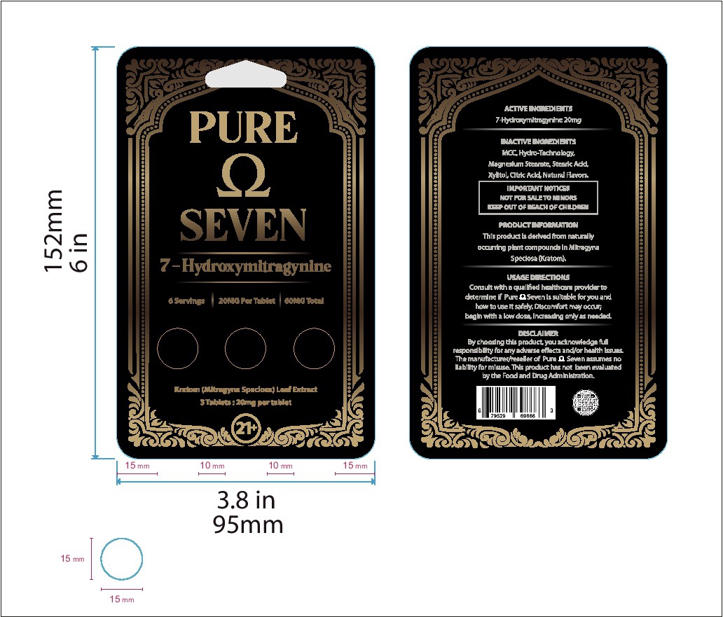 Packaging  Design for Pure Ω Seven Kratom Tablets