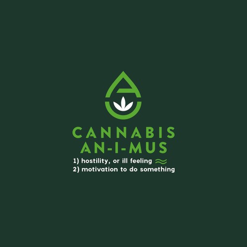 Modern minimalist logo for CBD an authority website providing information in the form of articles and CBD (cannabidiol) product reviews