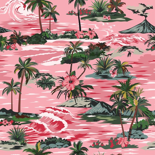 tropical Hawaii pattern design